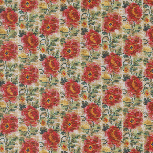 Curated In Color Red 7464 12 Beaded Flowers Florals Patchwork Fabric