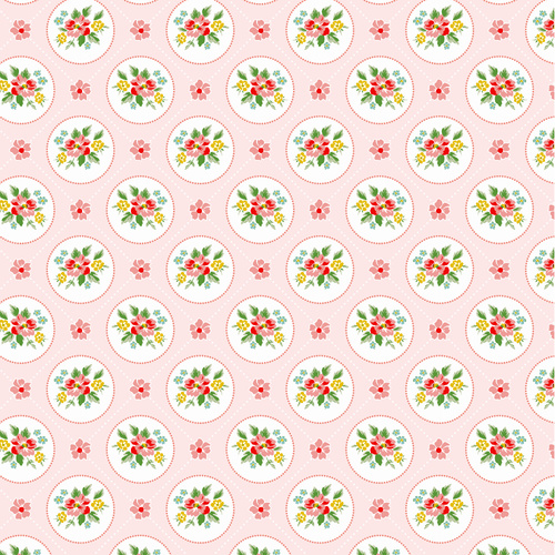 Matilda Miss Marie Pink MA25117 Quilting Fabric