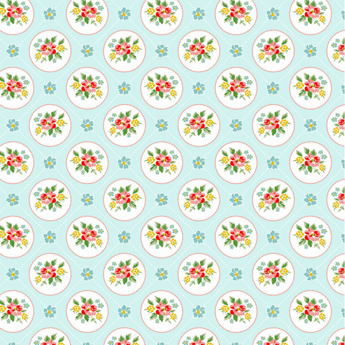 Matilda Miss Marie Blue MA25118 Quilting Fabric