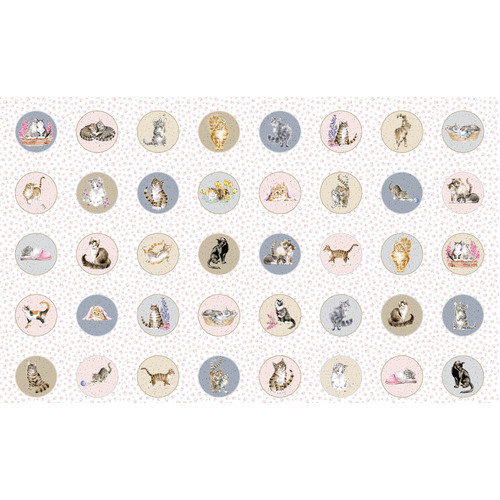 Whiskers & Paws 3.75" Running Circles Cats Multi MAS10412-Z 