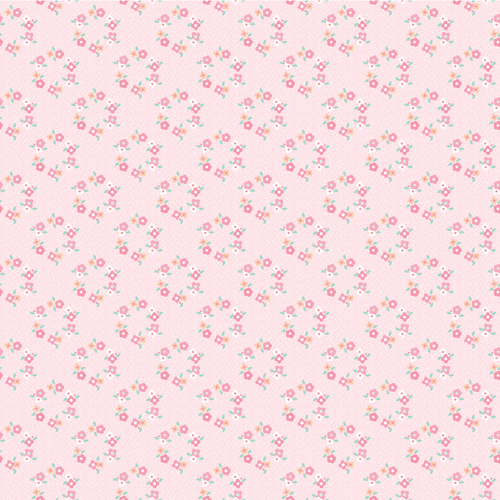 Market Day Floral Wreath Pink MK24459 Quilting Fabric