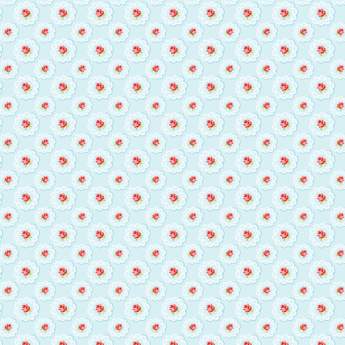 Market Day Doily Teal MK24467 Quilting Fabric