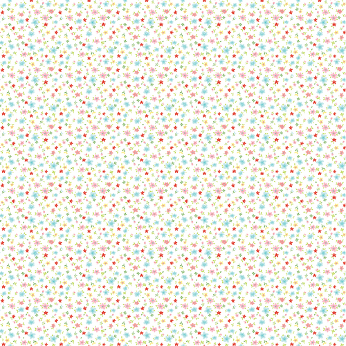 Market Day Tiny Flowers White MK24468 Quilting Fabric