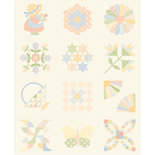 Handmade Sweetness Quilting Cuddle Quilt Block Panel 31772 11QC Fabric Panel