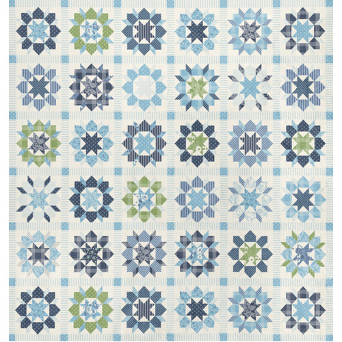 Nantucket Summer Cuddle Multi 55268 11QC Swoon Cheater Patchwork Multi Cuddle Fabric