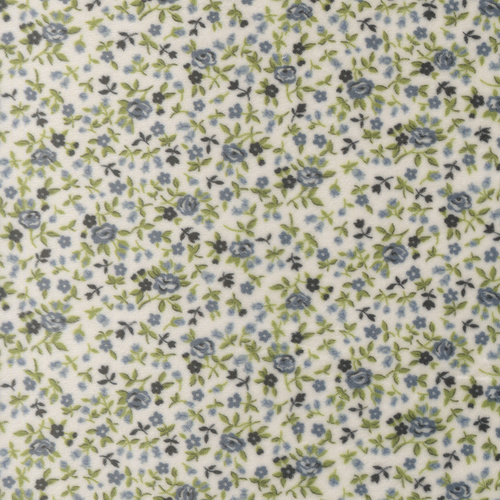 Nantucket Summer Cuddle 55277 11QC Meadow Small Floral Cream Blue Cuddle Fabric