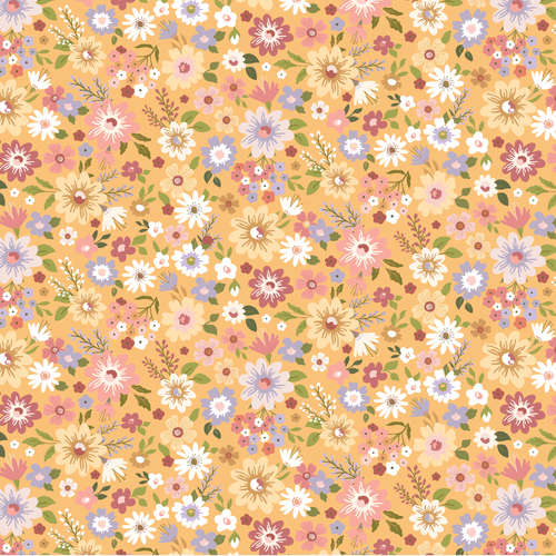 Nature Sings NS24115 Wildflowers Yellow Quilting Fabric