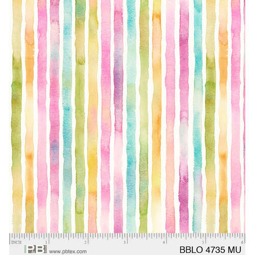 Boots & Blooms PB4735MU Paint Stripes Quilting Fabric