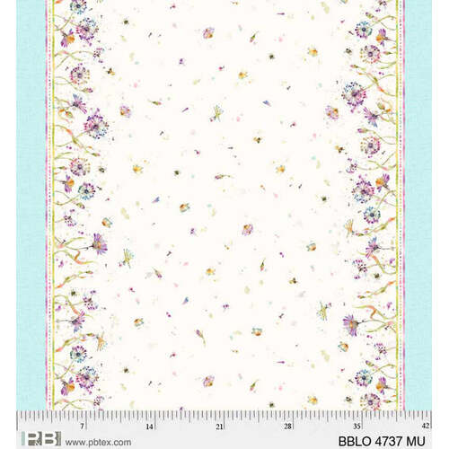 Boots & Blooms PB4737MU Multi Double Border Quilting Fabric