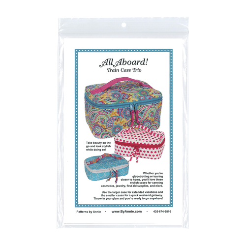 By Annie Patterns All Aboard Train Case Trio