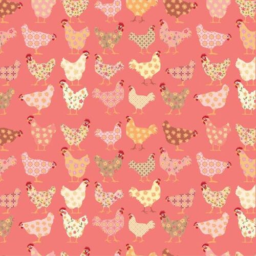 Prairie Sisters Homestead PH23401 Cheeky Chickens Pink
