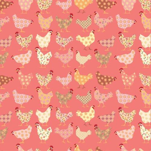 Prairie Sisters Homestead PH23401 Cheeky Chickens Pink