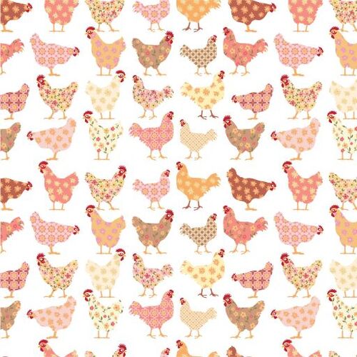 Prairie Sisters Homestead PH23402 Cheeky Chickens White