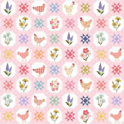 Prairie Sisters Homestead PH23416 Quilted Countryside Pink