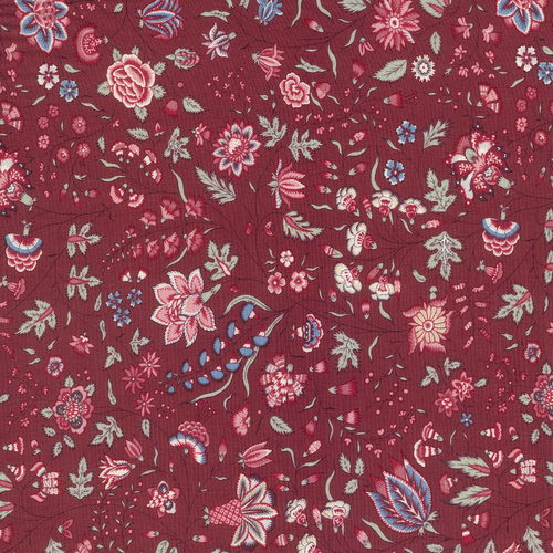 Petra Prins Dutch Heritage Surat PP1025 Burgundy Quilting Fabric