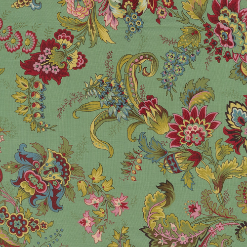 Petra Prins Dutch Heritage Pompadour PP2041 Teal Quilting Fabric 
