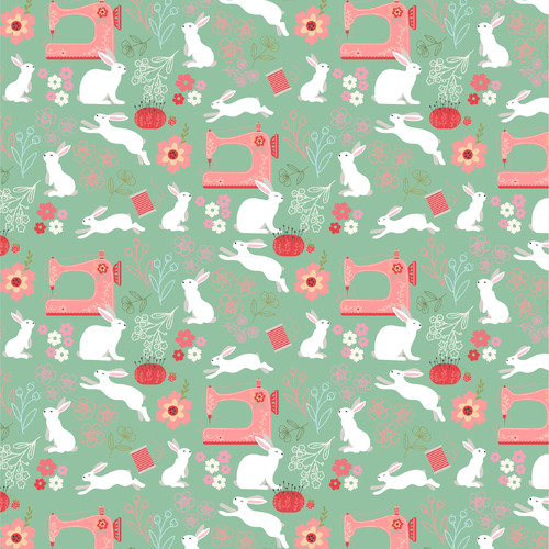 Poppies Patchwork Club PP23602 Beatrix Mint