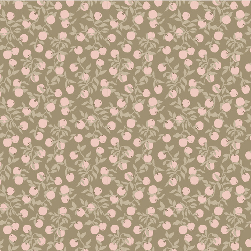 Primrose & Parsley Apples Dk Sage PR26831 Quilting Fabric