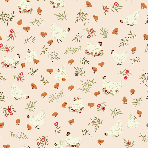 Primrose & Parsley Nesting Beige PR26837 Quilting Fabric