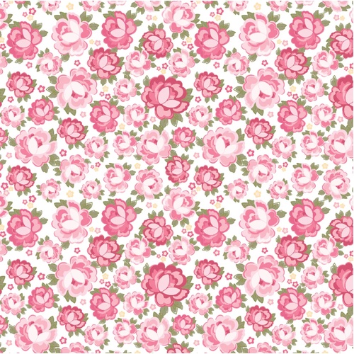Rosy Cheeks Greetings White RC25245 Patchwork Fabric 