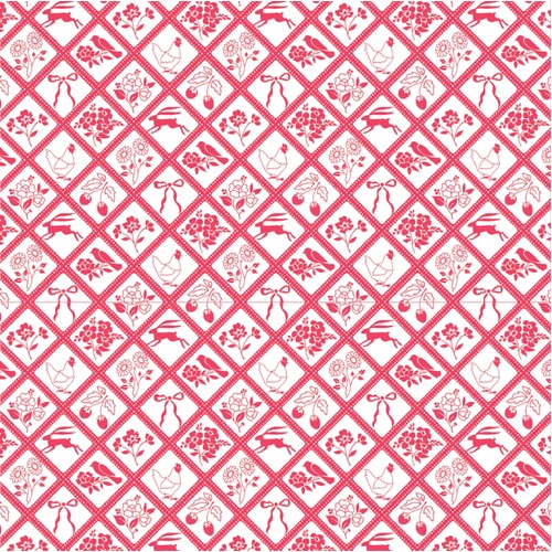Rosy Cheeks Bon Jour Red RC25248 Patchwork Fabric 