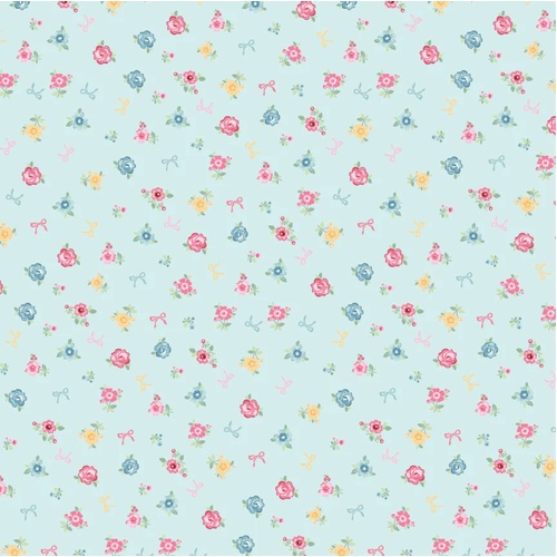 Rosy Cheeks Welcome Blue RC25250 Patchwork Fabric 