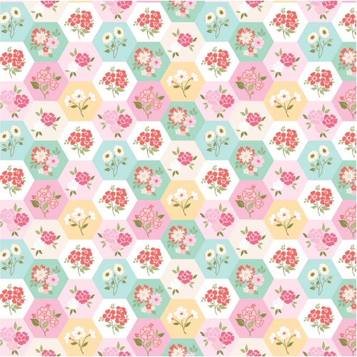Rosy Cheeks Good Day Multi RC25258 Patchwork Fabric 