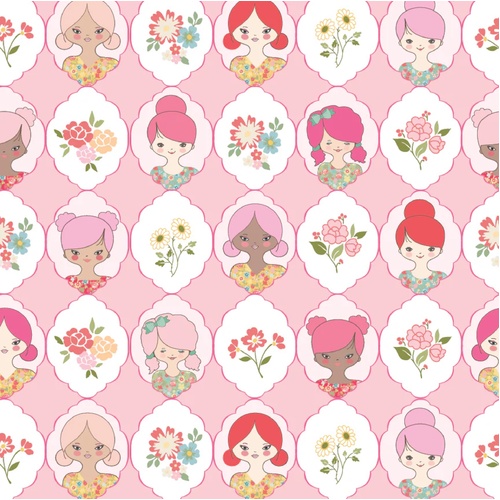 Rosy Cheeks Mornin' Pink RC25263 Patchwork Fabric 