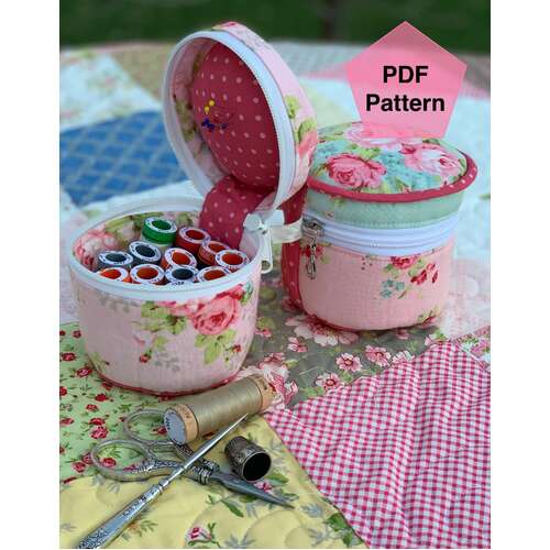 Roly Poly Little Round Zipper Bag PDF Pattern 