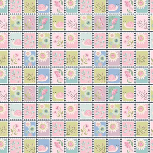 Le Petit Escargot Snail Mail Multi SL26418 Quilting Fabric