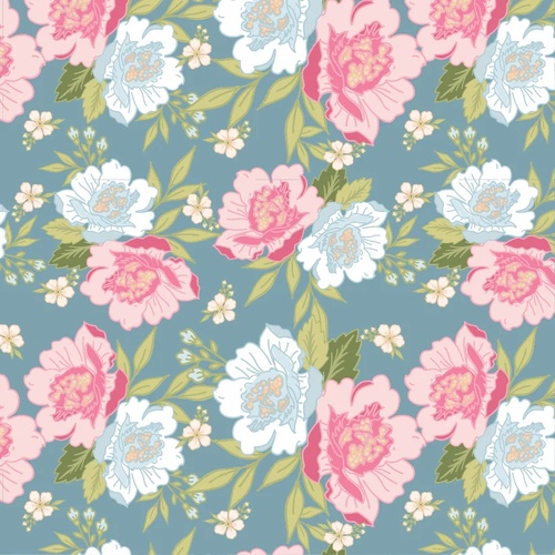 Stolen Moments Alexis Bleu SM25302 Quilting Fabric