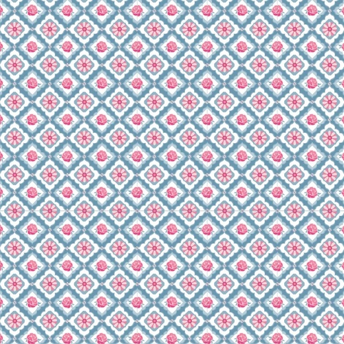 Stolen Moments Wallpaper Bleu SM25305 Quilting Fabric