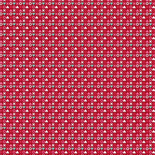 Smitten Chicken XOXO Hearts Red SN251102 Quilting Fabric