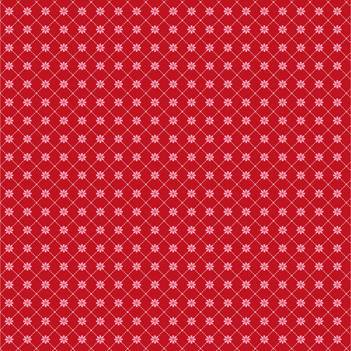 Smitten Chicken Lazy Daisy Lattice Red SN251104 Quilting Fabric