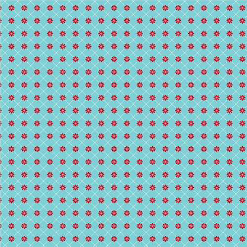 Smitten Chicken Lazy Daisy Lattice Aqua SN251105 Quilting Fabric