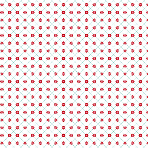 Smitten Chicken Lazy Daisy Lattice White SN251106 Quilting Fabric