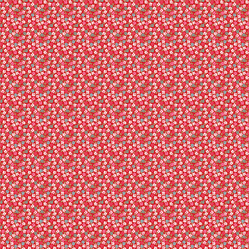 Smitten Chicken Wild Phlox Floral Red SN251107 Quilting Fabric