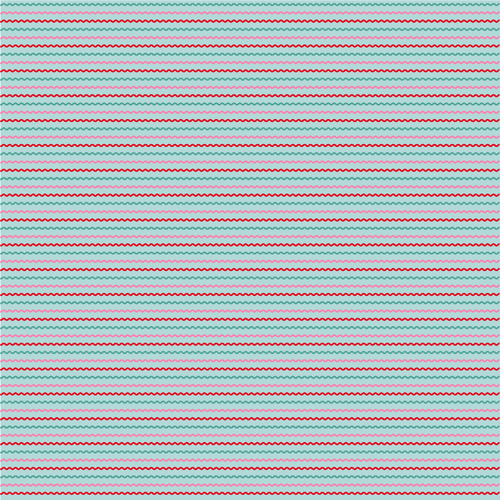 Smitten Chicken Ric Rac Stripe Aqua SN251111 Quilting Fabric