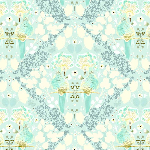Serenity Blooms First Kiss Mint SR24508 Quilting Fabric 