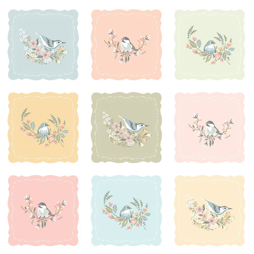 Songbird Serenade Songbird Hankies SS23621 per 60cm Panel 