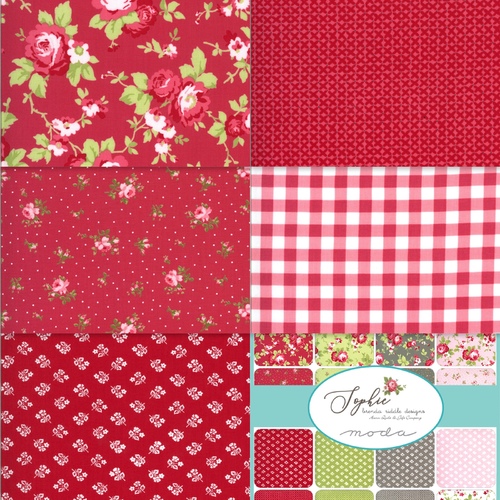 Sophie 5 x 1/4 m Rosy Red Bundle ONE ONLY