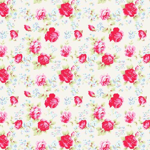 Posie Small Rose TW06-Cream Patchwork Fabric