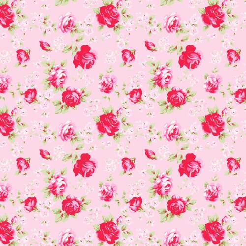Posie Small Rose TW06-Pink Patchwork Fabric