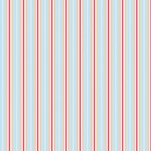 Posie Stripe TW10-Blue Patchwork Fabric
