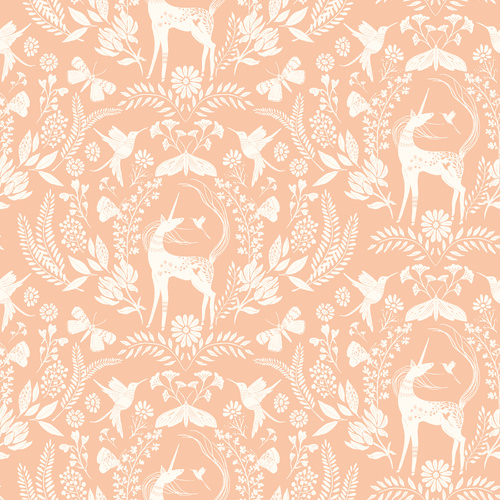 Unicorn Dreams Enchanted Peach UD25707 Quilting Fabric 