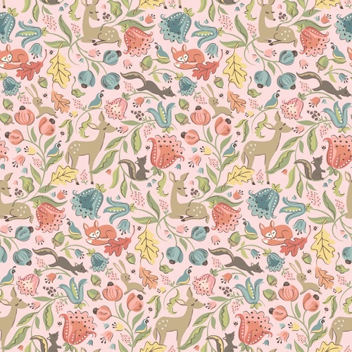 Wildwood Dwellings  Deer Meadow Blush WW25102 Quilting Fabric 