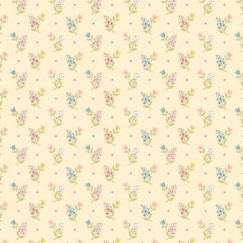 Wildwood Dwellings Sprigs & Tulip Yellow WW25112 Quilting Fabric 