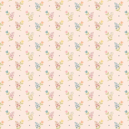 Wildwood Dwellings Sprigs & Tulip Blush WW25114 Quilting Fabric 