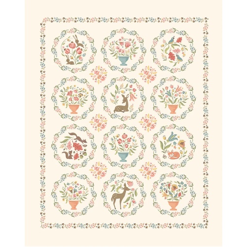Wildwood Dwellings WW25118  36" x 44" Quilting Panel 