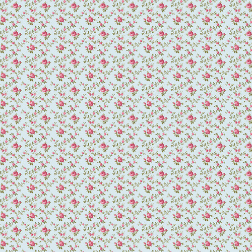French Roses Trellis Y3982-97 Light Sky Quilting Fabric